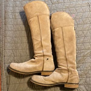 Tan suede Franco Sarto womens riding boot size 12